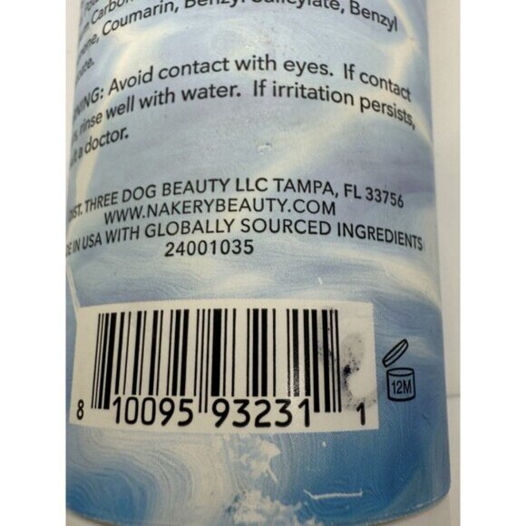 Nakery Beauty Cryo-Cool Cool Down Body Cream Tightening Deodorizing 6.6oz New - Picture 9 of 9